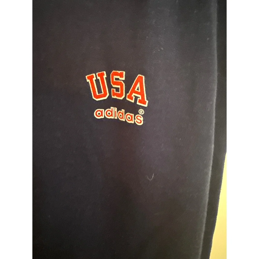 Vintage Adidas USA Sweatpants Navy Blue XL Made in USA Joggers Drawstring XL